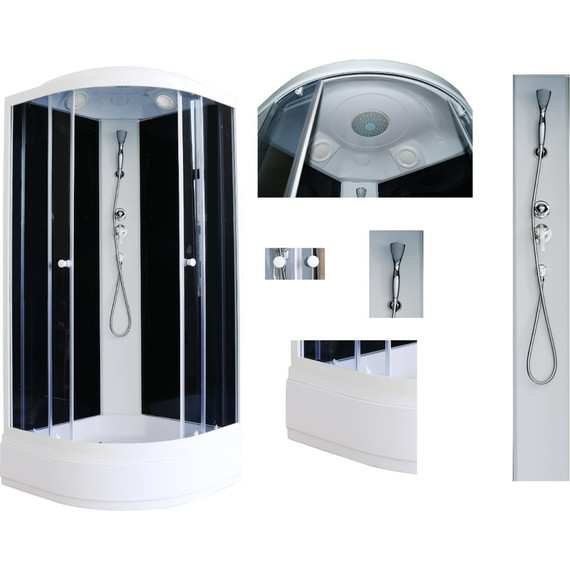 Душевая кабина Parly Classic 90х90 см ECM921, белый/тонированное - фото 3