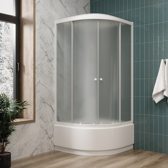 Душевая кабина Parly  Tomorrow 80х80 см EF821, белый/матовое - фото 3