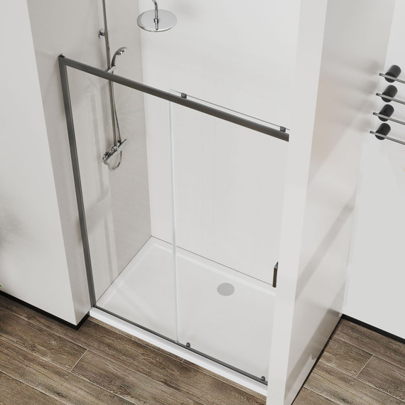 Душевая дверь Vincea City 110 см VDS-5CT110CLGM, вороненая сталь/прозрачное - фото 3