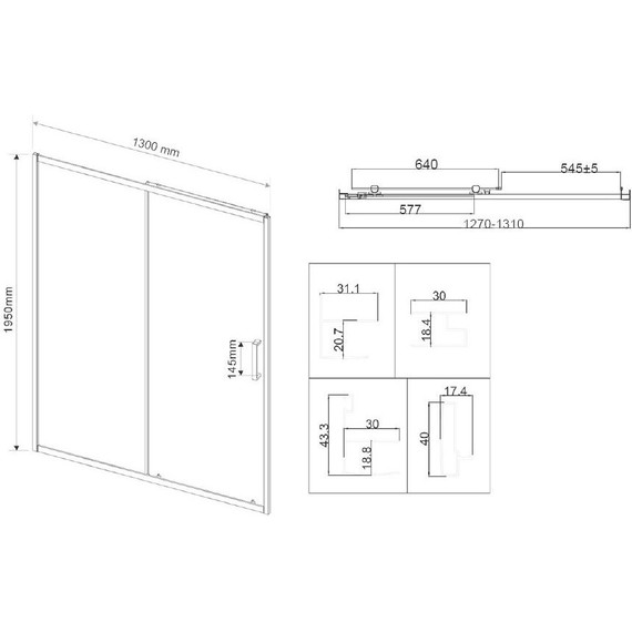 Душевая дверь Vincea City 130 см VDS-5CT130CL, хром/прозрачное - фото 5