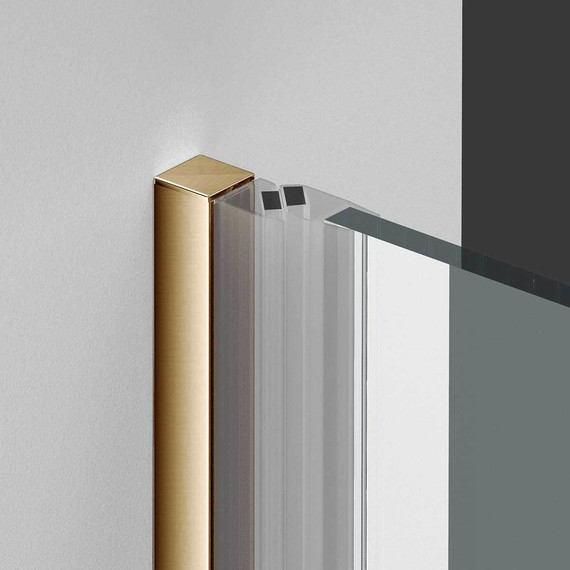 Душевая дверь Vincea Alpha 90 см VDP-3AL900CLG, брашированное золото/прозрачное - фото 2