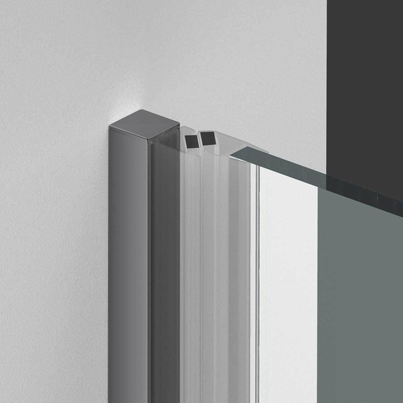 Душевая дверь Vincea Alpha 70 см VDP-3AL700CLGM, вороненая сталь/прозрачное - фото 3