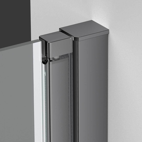 Душевая дверь Vincea Alpha 70 см VDP-3AL700CLGM, вороненая сталь/прозрачное - фото 2