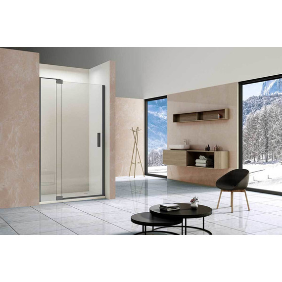 Душевая дверь Vincea Lugano 90 см VDP-1E8090CLGM (стекло 8 мм) вороненая сталь/прозрачное - фото 2