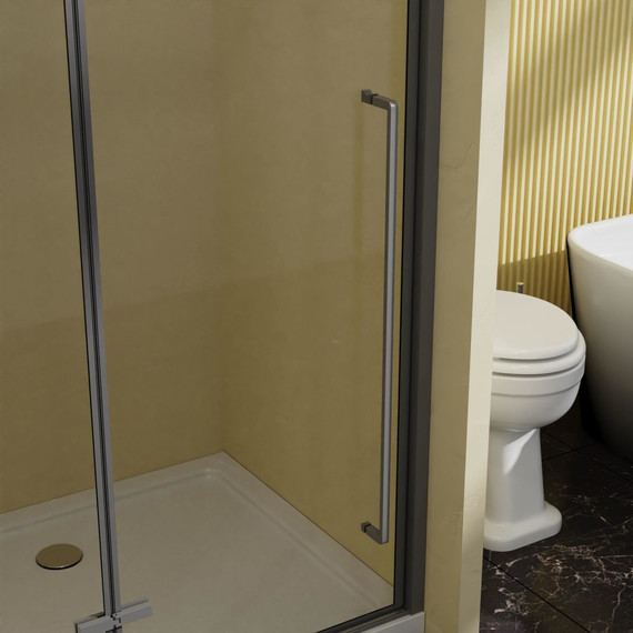 Душевая дверь Vincea Slim-N 90 см VDPH-5SN900CLGM, вороненая сталь/прозрачное - фото 3