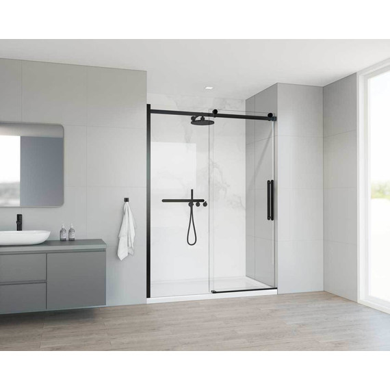 Душевая дверь Vincea Como Soft 150 см VDS-1CS150CLB (стекло 8 мм) чёрный/прозрачное - фото 2