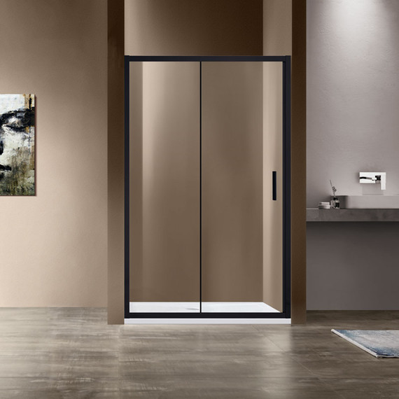Душевая дверь Vincea Garda 135 см VDS-1G135CLB, чёрный/прозрачное - фото 