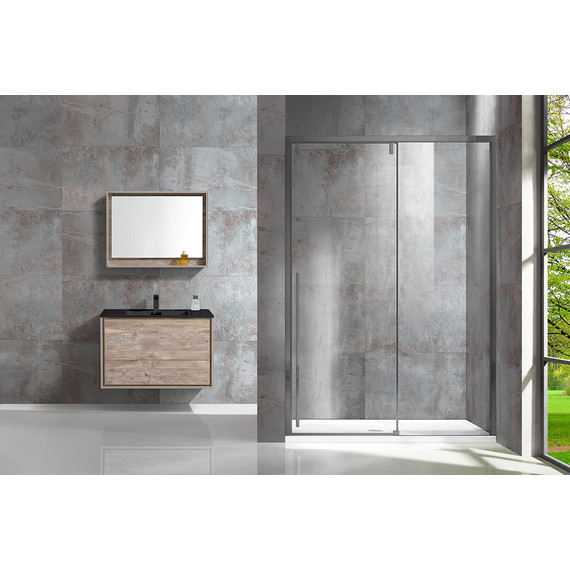 Душевая дверь Vincea Lugano 130 см VDS-1L130CLGM-1 (стекло 8 мм) вороненая сталь/прозрачное - фото 2