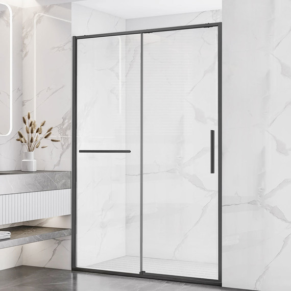 Душевая дверь Vincea Slim Soft 150 см VDS-1SS150CLGM, вороненая сталь/прозрачное - фото 