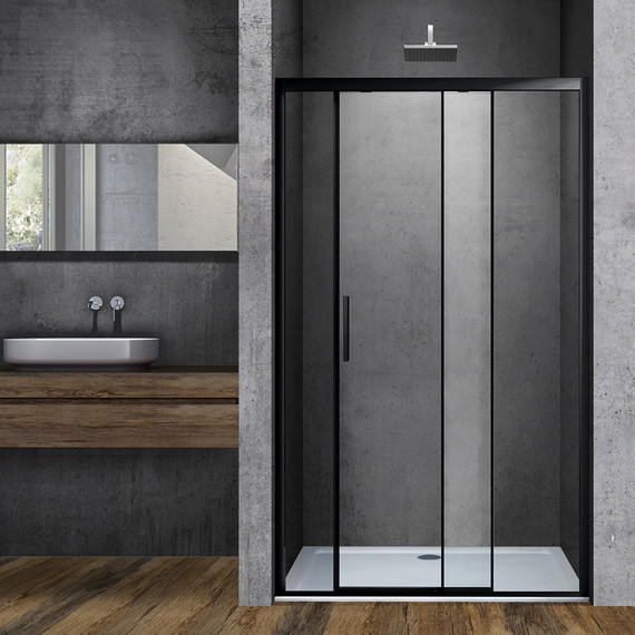 Душевая дверь Vincea Soft 130 см VDS-3SO130CLB, чёрный/прозрачное - фото 