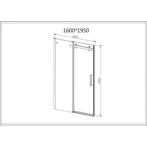 Душевая дверь Vincea Como-N 160 см VDS-4CN160CLB (стекло 8 мм) чёрный/прозрачное - фото 5