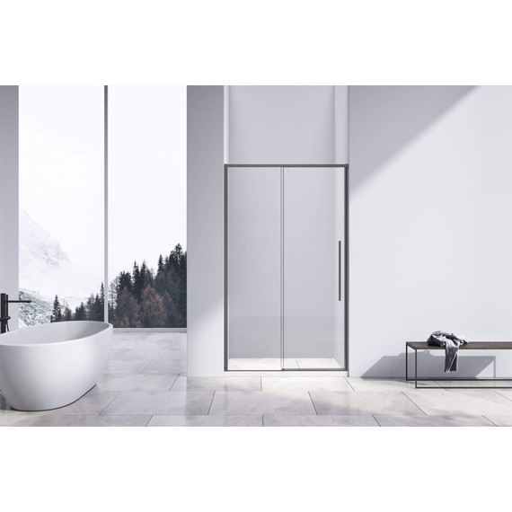 Душевая дверь Vincea Slim-N 110 см VDS-4SN110CLGM, вороненая сталь/прозрачное - фото 2