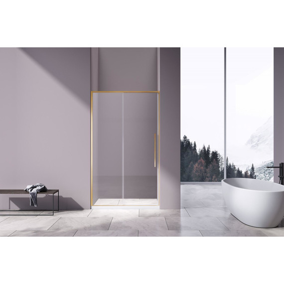 Душевая дверь Vincea Slim-N 120 см VDS-4SN120CLG, брашированное золото/прозрачное - фото 2