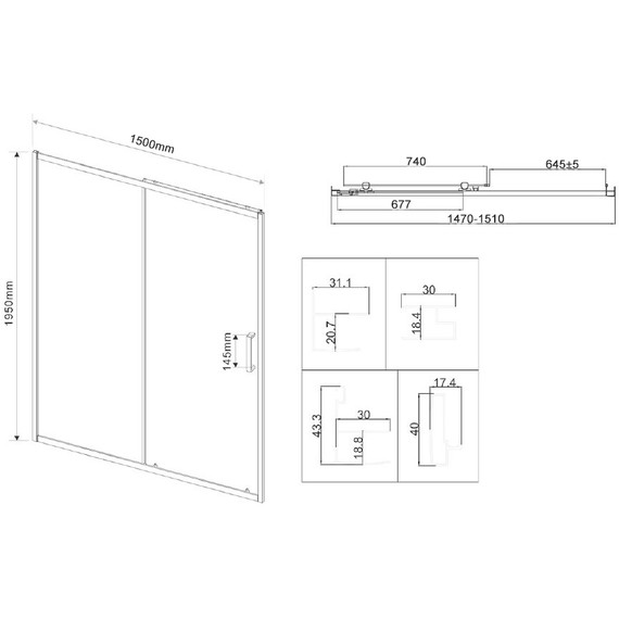 Душевая дверь Vincea City 150 см VDS-5CT150CL, хром/прозрачное - фото 5