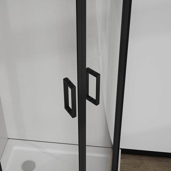 Душевое ограждение Vincea City 90x90 см VSQ-5CT900CLB, чёрный/прозрачное - фото 2