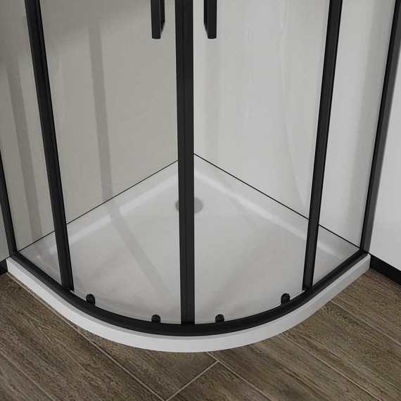 Душевое ограждение Vincea City 90x90 см VSQ-5CT900CLB, чёрный/прозрачное - фото 3