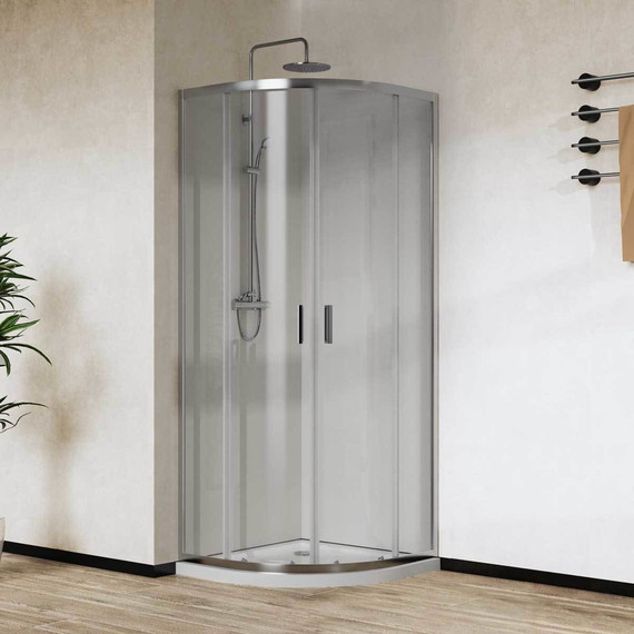 Душевое ограждение Vincea City 80x80 см VSQ-5CT800CL, хром/прозрачное - фото 