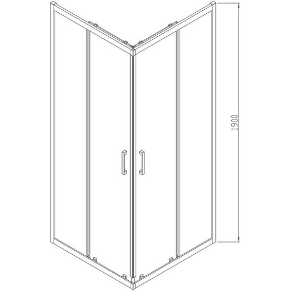 Душевое ограждение Vincea Alpha 90x90 см VSS-3AL900CLGM, вороненая сталь/прозрачное - фото 10