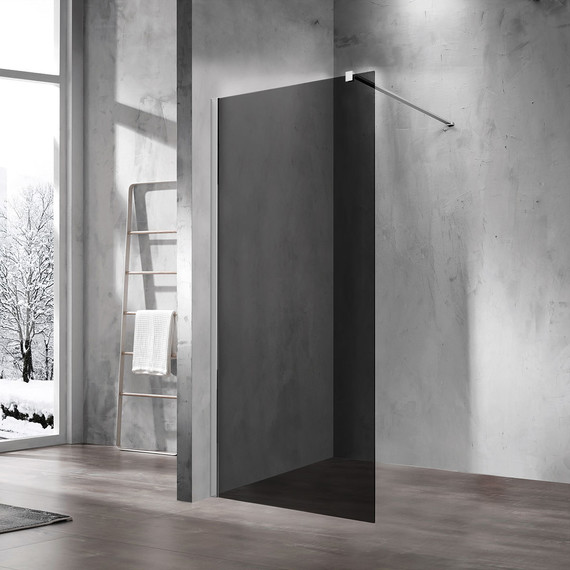 Душевая перегородка Vincea Walk in 110 см VSW-1H110CG (стекло 8 мм) с кронштейном в комплекте, хром/тонированное - фото 