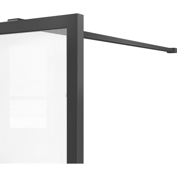 Душевая перегородка Vincea Walk in HC Art 100 см VSW-1HC100CFB (стекло 8 мм) с кронштейном в комплекте, чёрный матовый/прозрачное/матовое - фото 5