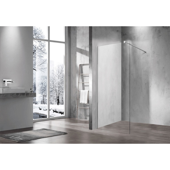 Душевая перегородка Vincea Walk in 120 см VSW-1H120CL (стекло 8 мм) с кронштейном в комплекте, хром/прозрачное - фото 2