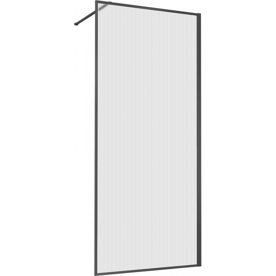 Душевая перегородка Vincea Walk in HP Art 120 см VSW-1HP120FLB (стекло 8 мм) с кронштейном в комплекте, чёрный матовый/матовое - фото 4