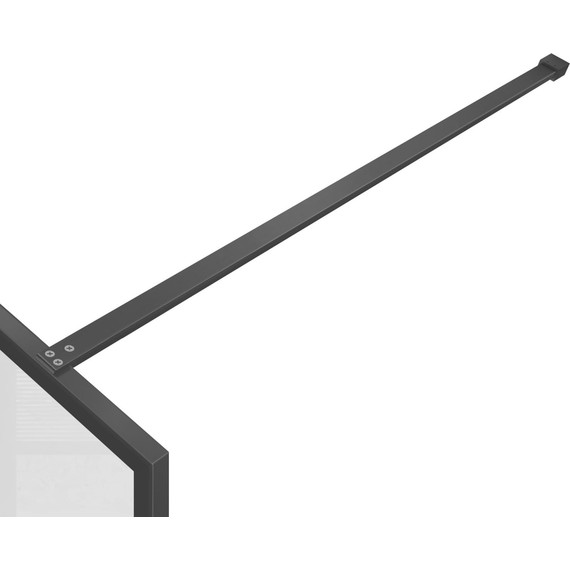 Душевая перегородка Vincea Walk in HP Art 100 см VSW-1HP100FLB (стекло 8 мм) с кронштейном в комплекте, чёрный матовый/матовое - фото 6