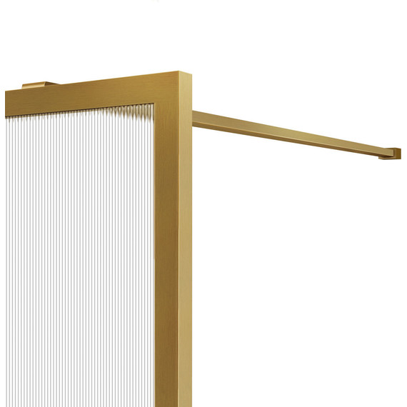 Душевая перегородка Vincea Walk in HP Art 90 см VSW-1HP900FLBG (стекло 8 мм) с кронштейном в комплекте, брашированное золото/матовое - фото 4