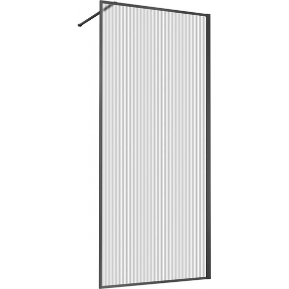 Душевая перегородка Vincea Walk in HP Art 80 см VSW-1HP800FLGM (стекло 8 мм) с кронштейном в комплекте, вороненая сталь/матовое - фото 5