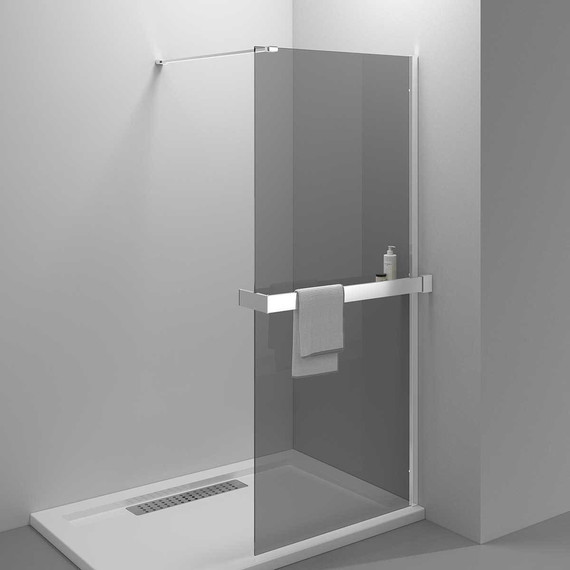 Душевая перегородка Vincea Walk in HR 90 см VSW-4HR900CG (стекло 8 мм) с кронштейном в комплекте, хром/тонированное - фото 