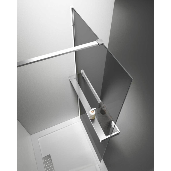 Душевая перегородка Vincea Walk in HR 100 см VSW-4HR100CG (стекло 8 мм) с кронштейном в комплекте, хром/тонированное - фото 2