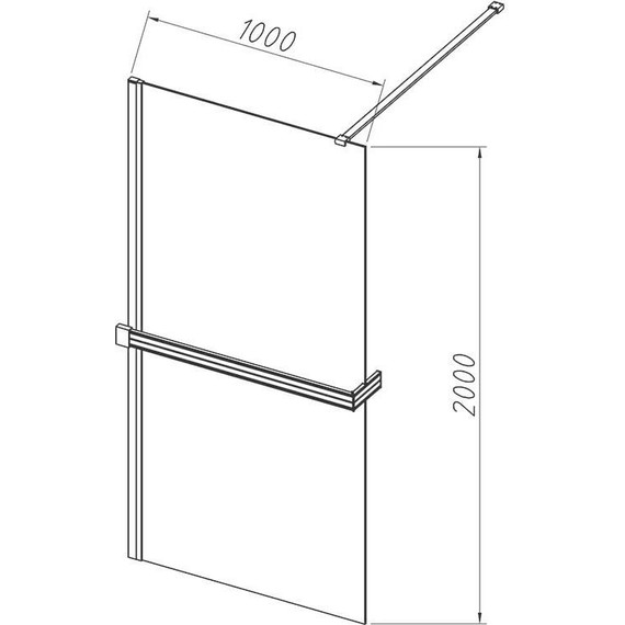 Душевая перегородка Vincea Walk in HR 100 см VSW-4HR100CLG (стекло 8 мм) с кронштейном в комплекте, брашированное золото/прозрачное - фото 3