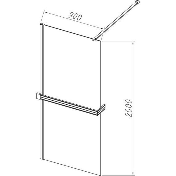 Душевая перегородка Vincea Walk in HR 90 см VSW-4HR900CL (стекло 8 мм) с кронштейном в комплекте, хром/прозрачное - фото 4