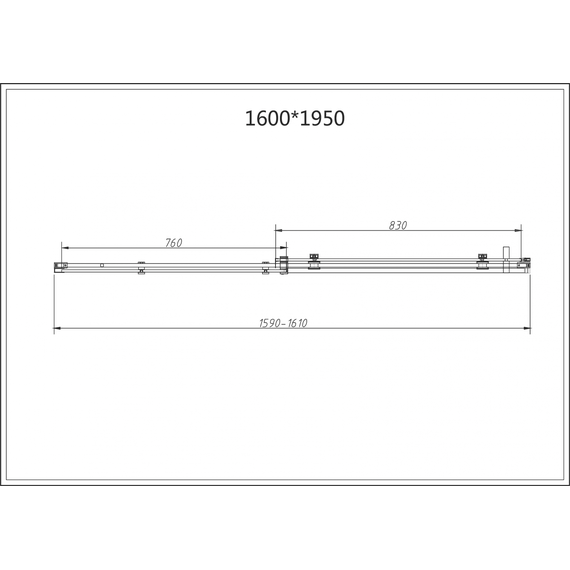 Душевое ограждение Vincea Como-N 160x80 см VSR-4CN8016CLB (стекло 8 мм) чёрный/прозрачное - фото 7