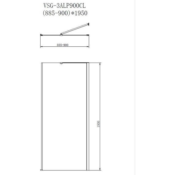 Душевое ограждение Vincea Alpha 95x90 см VSR-3ALP9095MT, хром/матовое - фото 8