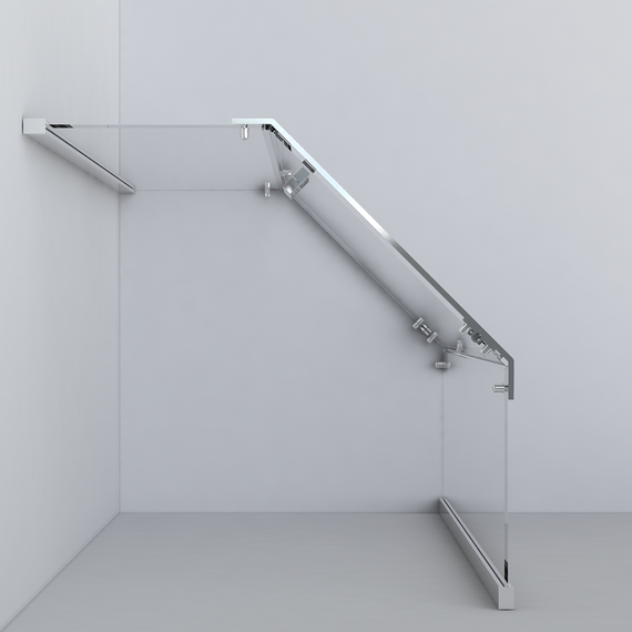 Душевое ограждение Vincea Stresa 100x100 см VSP-1S100CLGM, вороненая сталь/прозрачное - фото 5