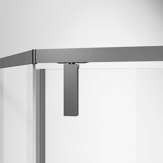 Душевое ограждение Vincea Slim-N 90x90 см VSP-4SN900CLGM, вороненая сталь/прозрачное - фото 3