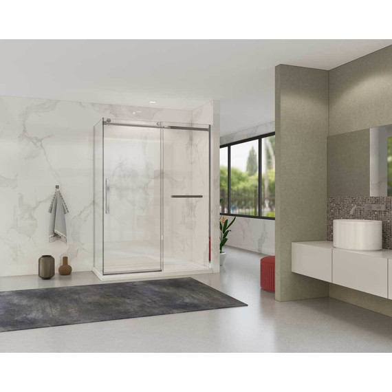 Душевое ограждение Vincea Como Soft 140x80 см VSR-1CS8014CL (стекло 8 мм) хром/прозрачное - фото 2