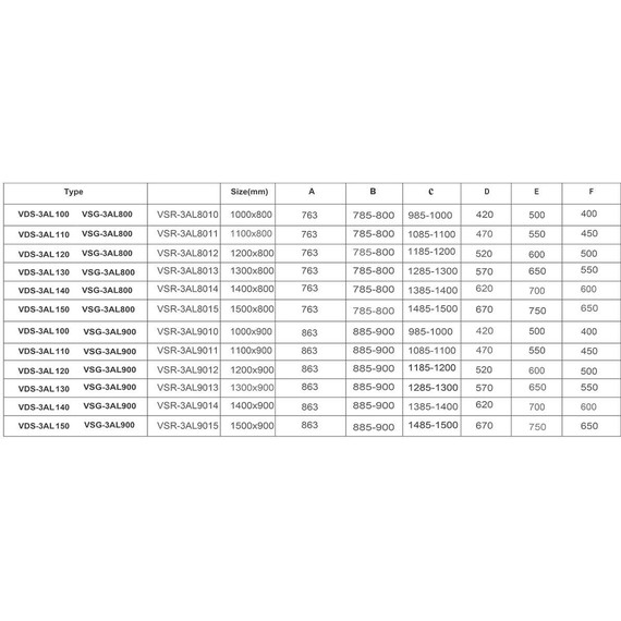 Душевое ограждение Vincea Alpha 110x80 см VSR-3AL8011CLGM, вороненая сталь/прозрачное - фото 9