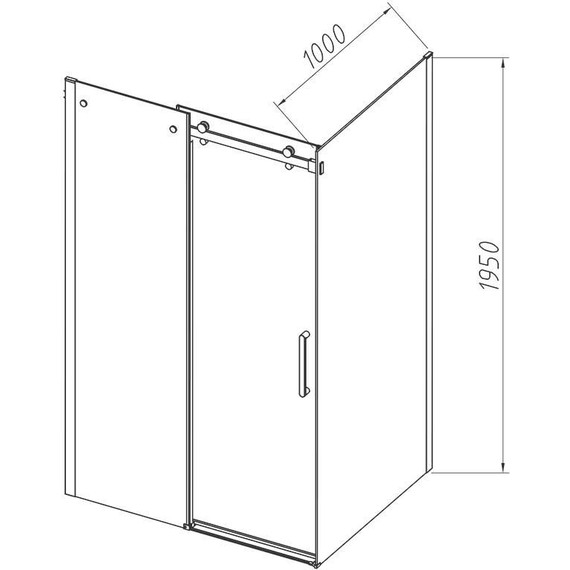 Душевое ограждение Vincea Como-N 150x100 см VSR-4CN1015CLB (стекло 8 мм) чёрный/прозрачное - фото 6