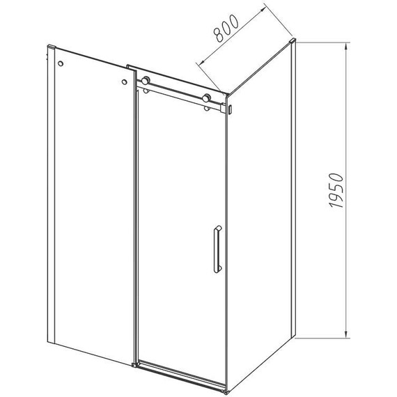 Душевое ограждение Vincea Como-N 160x80 см VSR-4CN8016CLB (стекло 8 мм) чёрный/прозрачное - фото 6