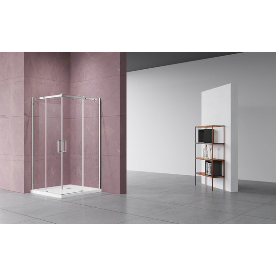 Душевое ограждение Vincea Dice 100x100 см VSS-4D100CL (стекло 8 мм) хром/прозрачное - фото 2