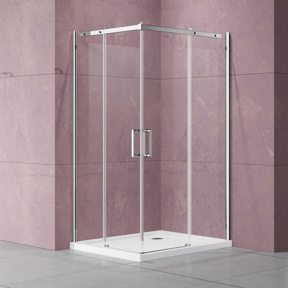 Душевое ограждение Vincea Dice 90x90 см VSS-4D900CL (стекло 8 мм) хром/прозрачное - фото 