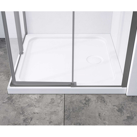 Душевое ограждение Vincea Slim-N 100x80 см VSS-4SN8010CLGM (стекло 8 мм) хром/прозрачное - фото 3