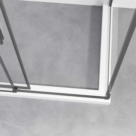 Душевое ограждение Vincea Slim-N 90x90 см VSS-4SN900CLGM (стекло 8 мм) вороненая сталь/прозрачное - фото 4