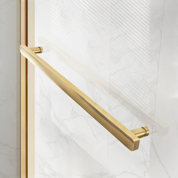 Душевое ограждение Vincea Slim Soft 130x90 см VSR-1SS9013CLG, брашированное золото/прозрачное - фото 2