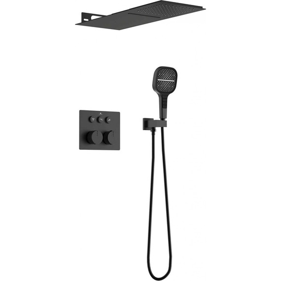 Душевая система для душа с термостатом Vincea VSFW-401TMB, чёрный - фото 2