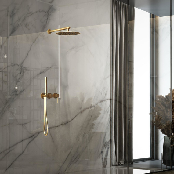 Душевая система для душа с термостатом Vincea VSFW-4G01BG4, брашированное золото - фото 2