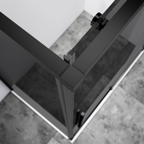 Душевое ограждение Vincea Slim-N 120x90 см VSR-4SN9012CGB, чёрный/тонированное - фото 3