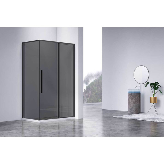 Душевое ограждение Vincea Slim-N 110x80 см VSR-4SN8011CGB, чёрный/тонированное - фото 2